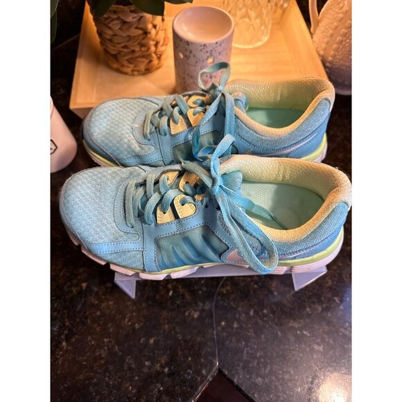 Nike Womens Dual Fusion Running Shoes Blue/Green Size 8 Breathable Mesh Lightwei - Picture 2 of 9